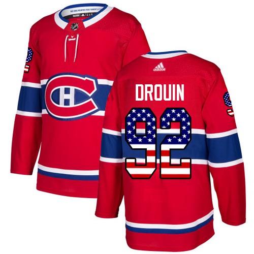 Kinder Montreal Canadiens Eishockey Trikot Jonathan Drouin #92 Authentic Rot USA Flag Fashion